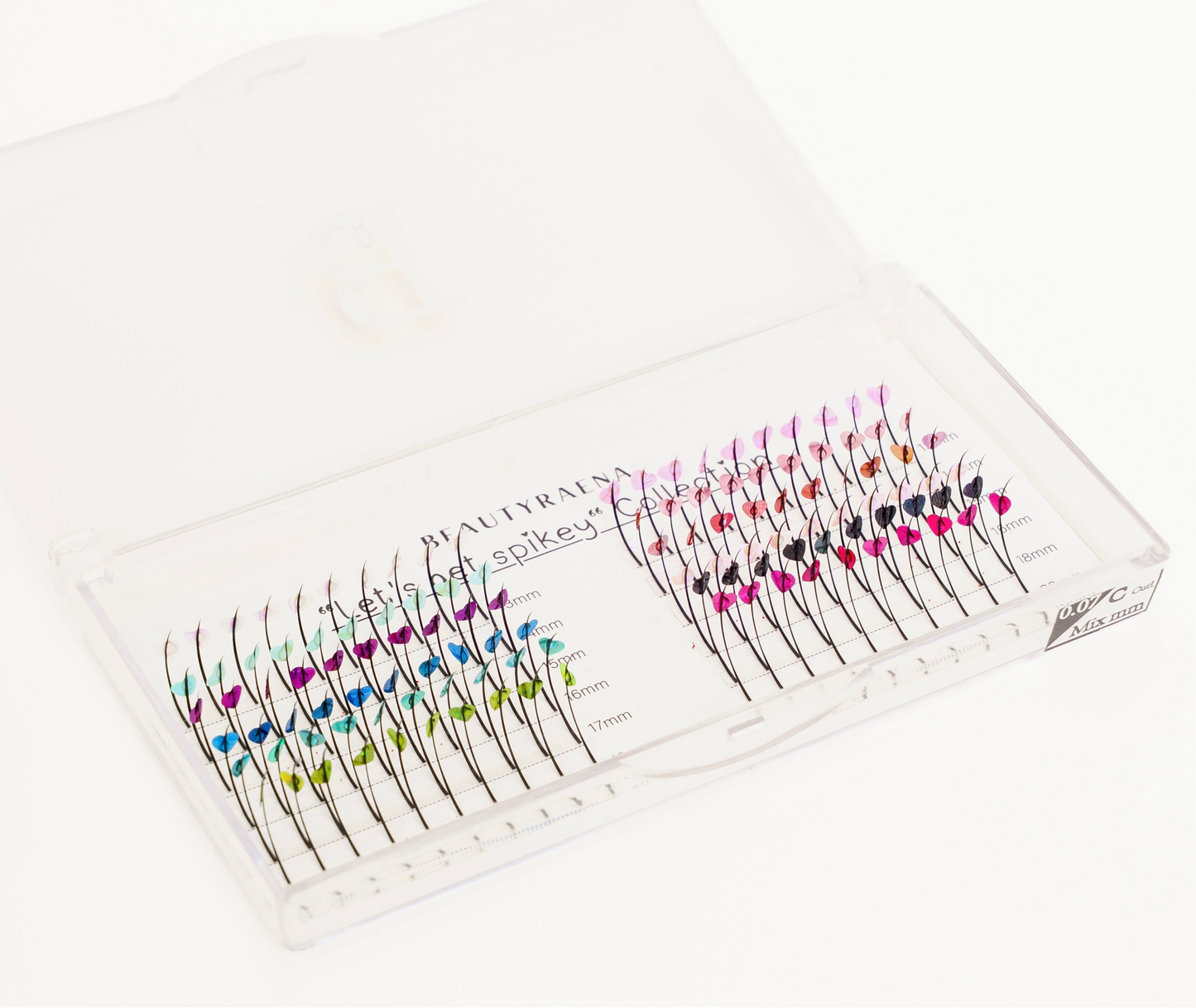 Pre-Made Spikes with Rainbow Color Hearts