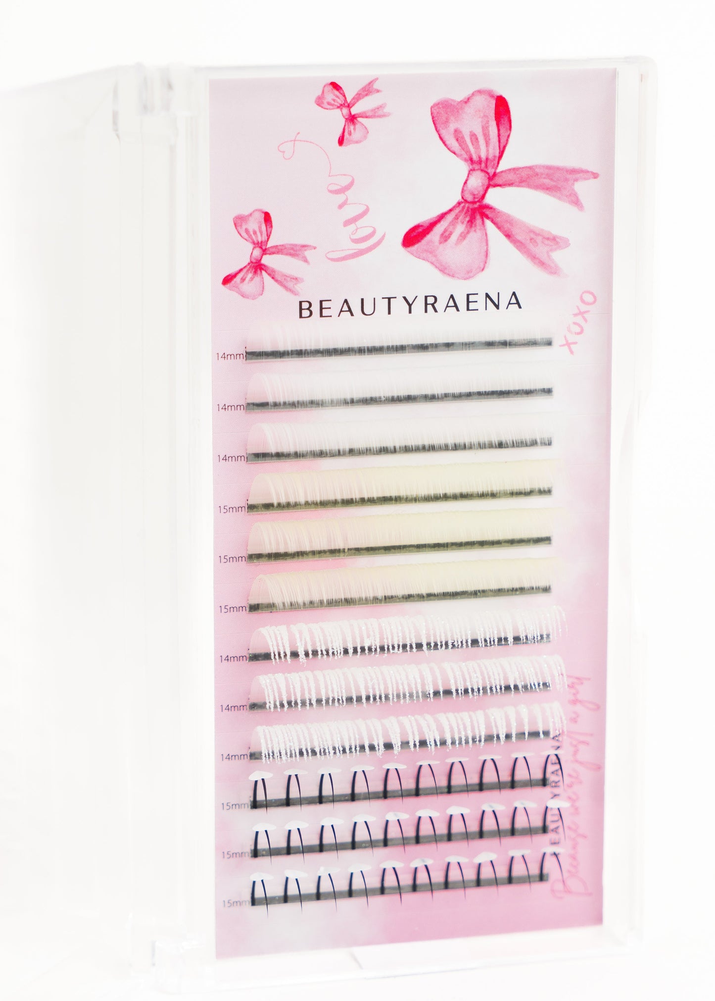 Light Pink Lash Trays with GLITTER & SPIKES
