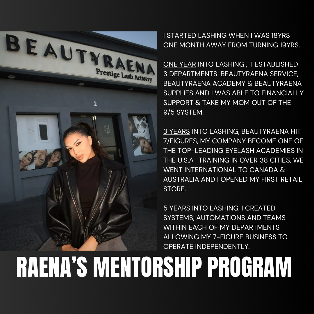 Raena’s 1:1 Private Mentorship