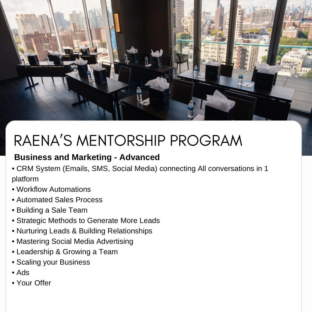 5-Week Business & Marketing Mentorship —  Private