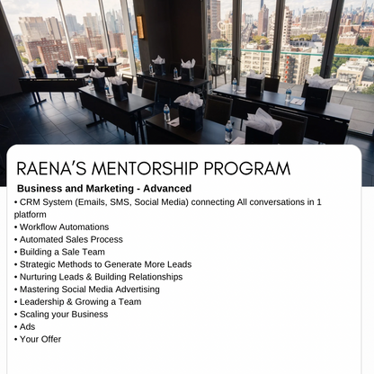 5-Week Business & Marketing Mentorship —  Private