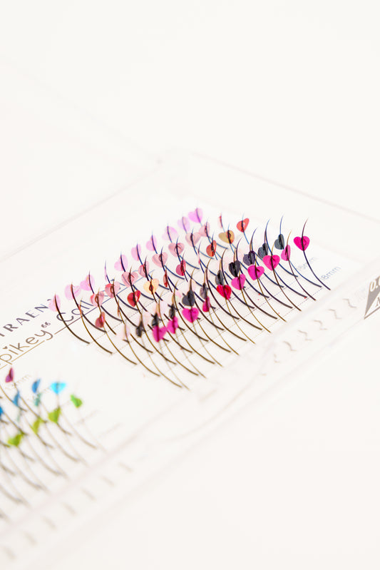 Pre-Made Spikes with Rainbow Color Hearts
