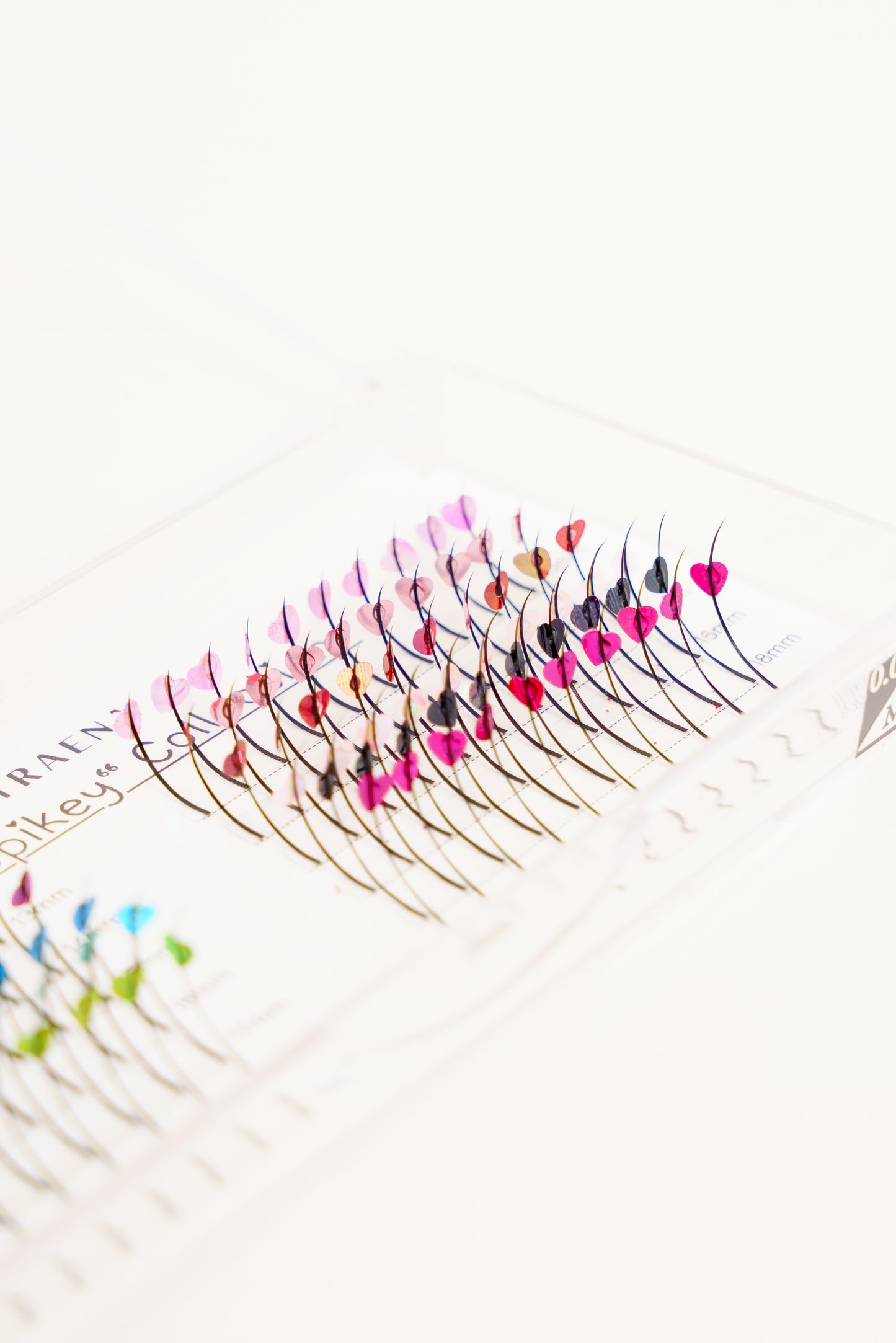 Pre-Made Spikes with Rainbow Color Hearts