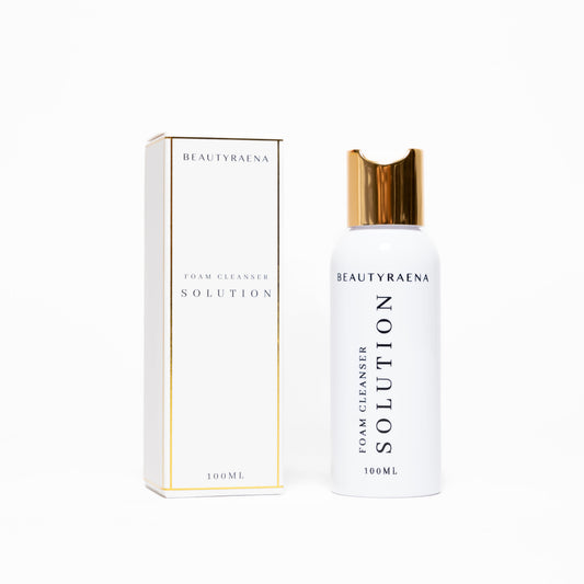 BeautyRaena professional lash foam cleanser solution for eyelash extensions